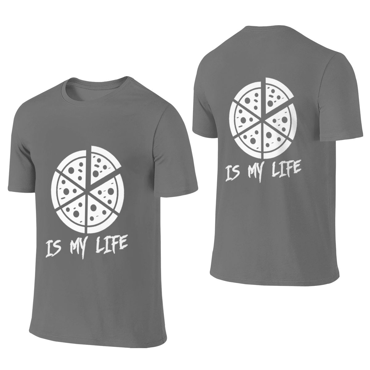 Korean Men Lifestyle - Camiseta Reversible con Estampado de Pizza