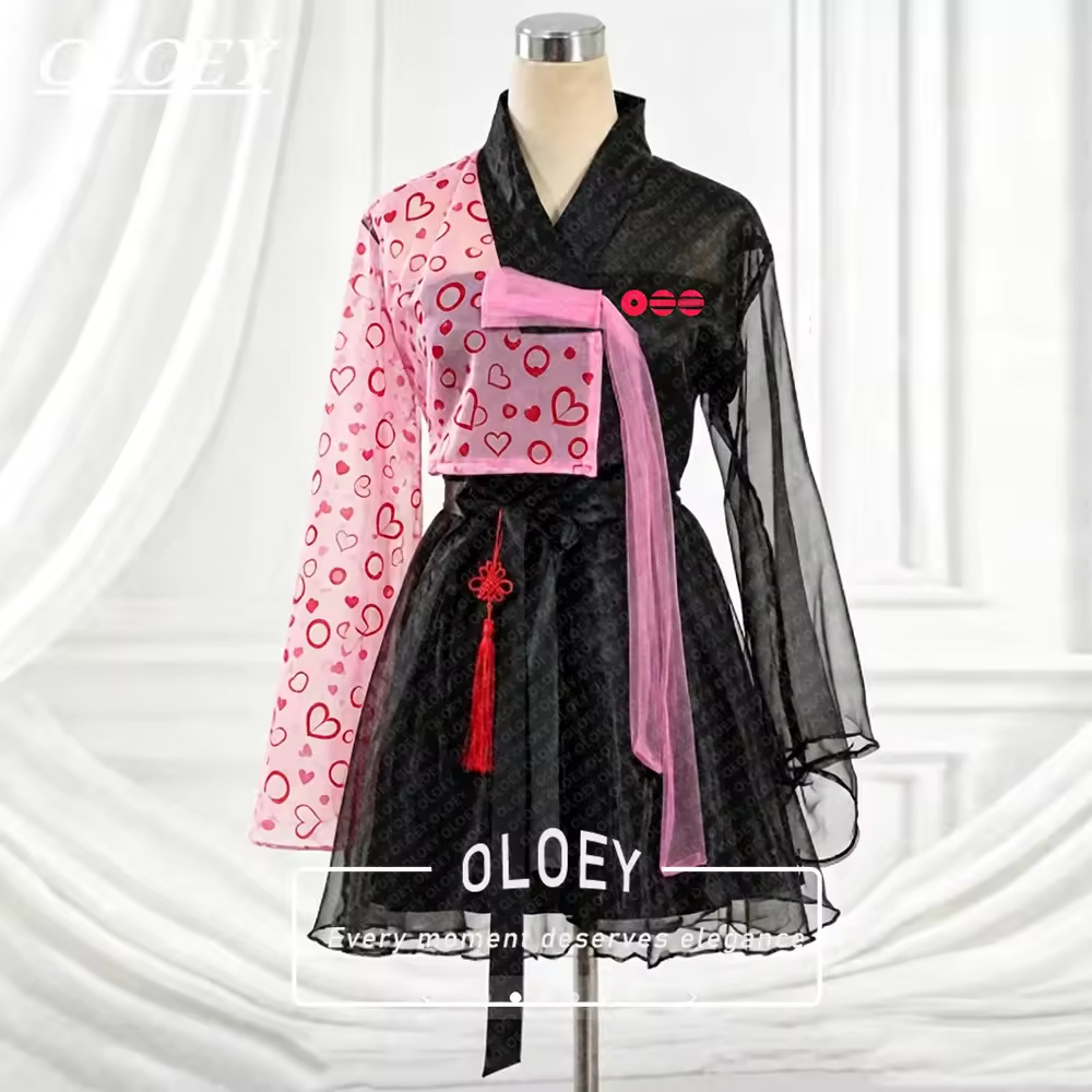 Modern Korean Lifestyle - OLOEY Vestido Hanbok Moderno Negro Corto