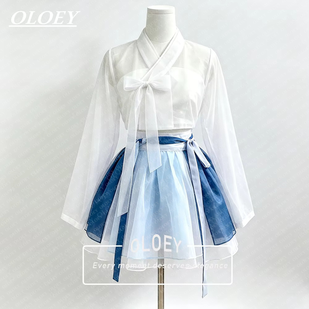 Modern Korean Lifestyle - OLOEY Vestido Hanbok Moderno Corto para