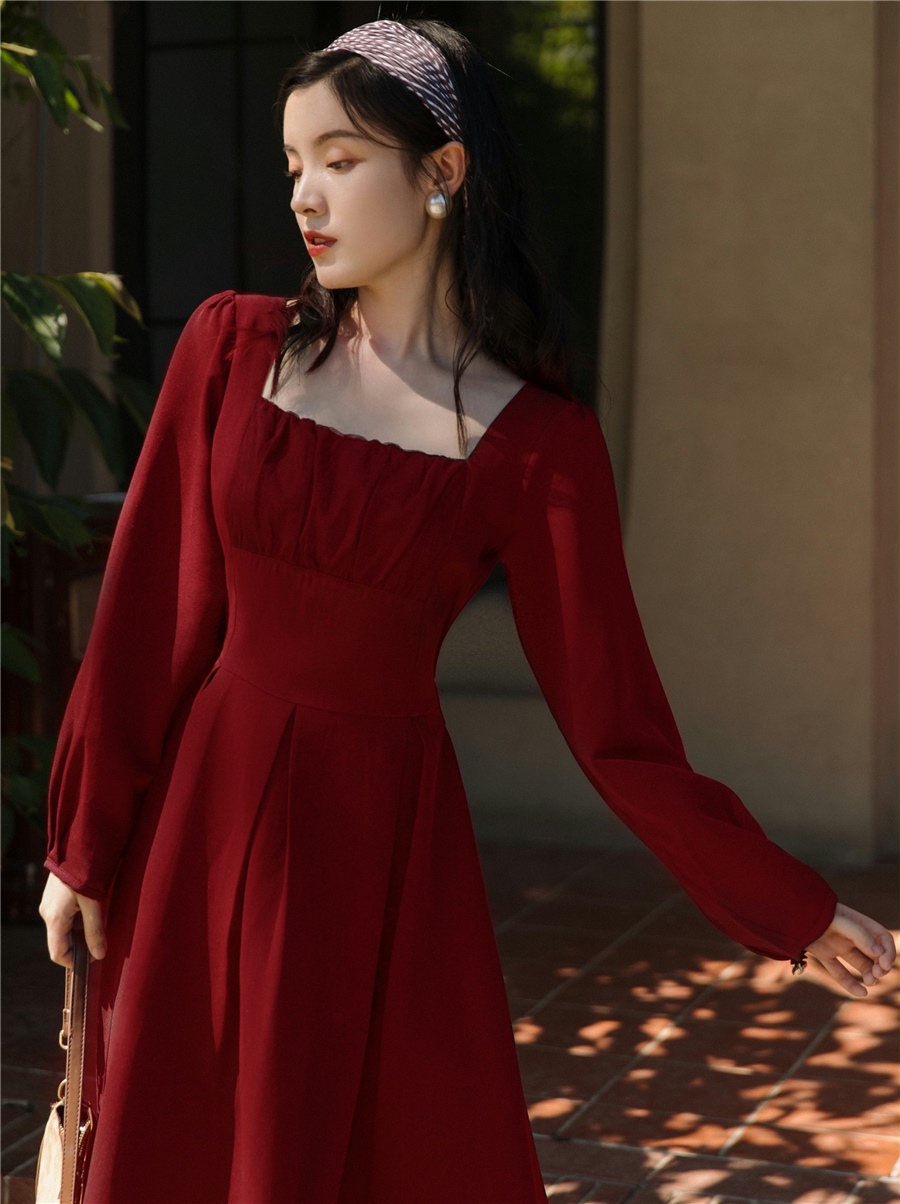 Vestido elegante de manga larg - Modern Korean Lifestyle reseña y precio